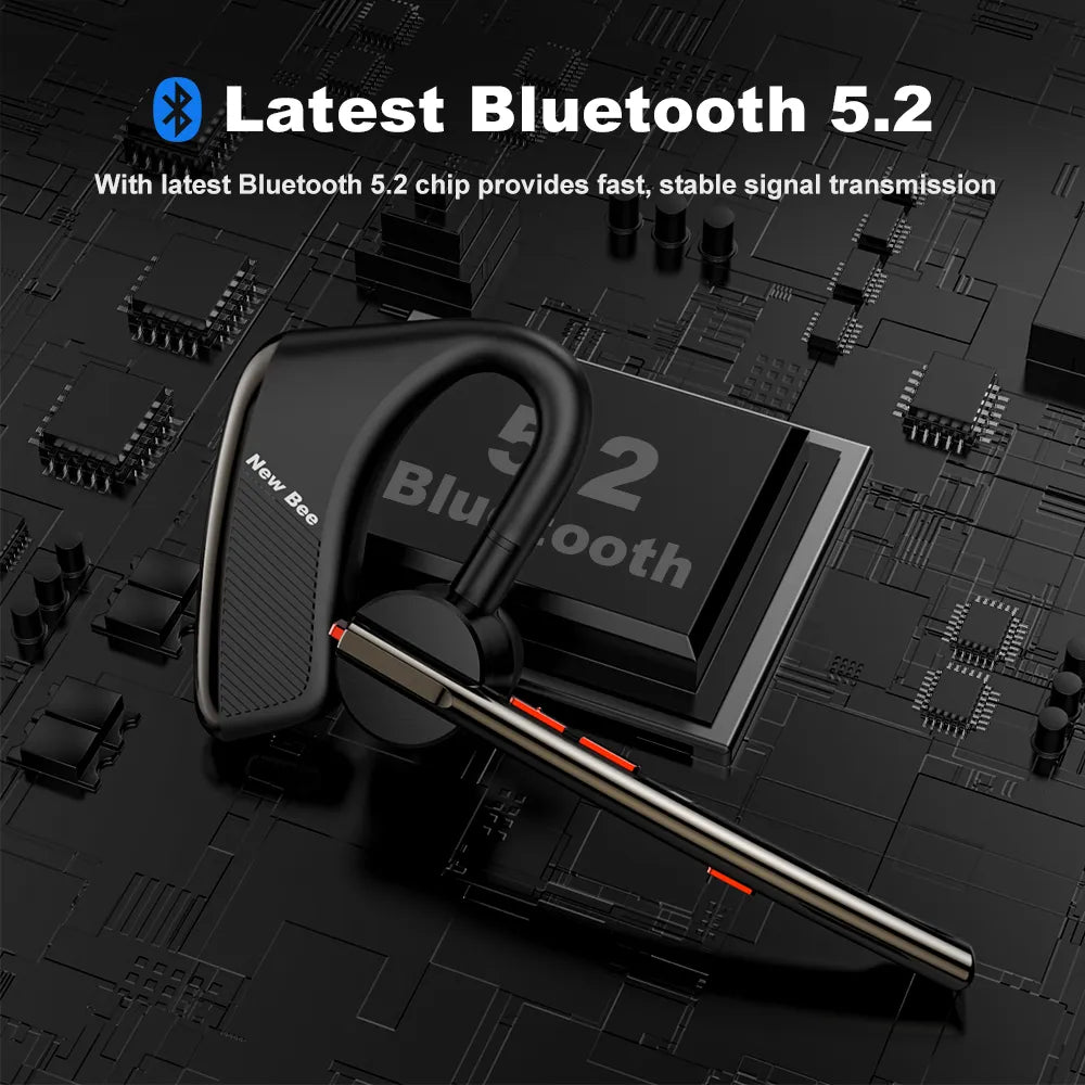New Bee M50 Bluetooth 5.2 Earphones Wireless Headphones with Dual Mic Earphone Hands-free Headset English/Russian Drop shipping