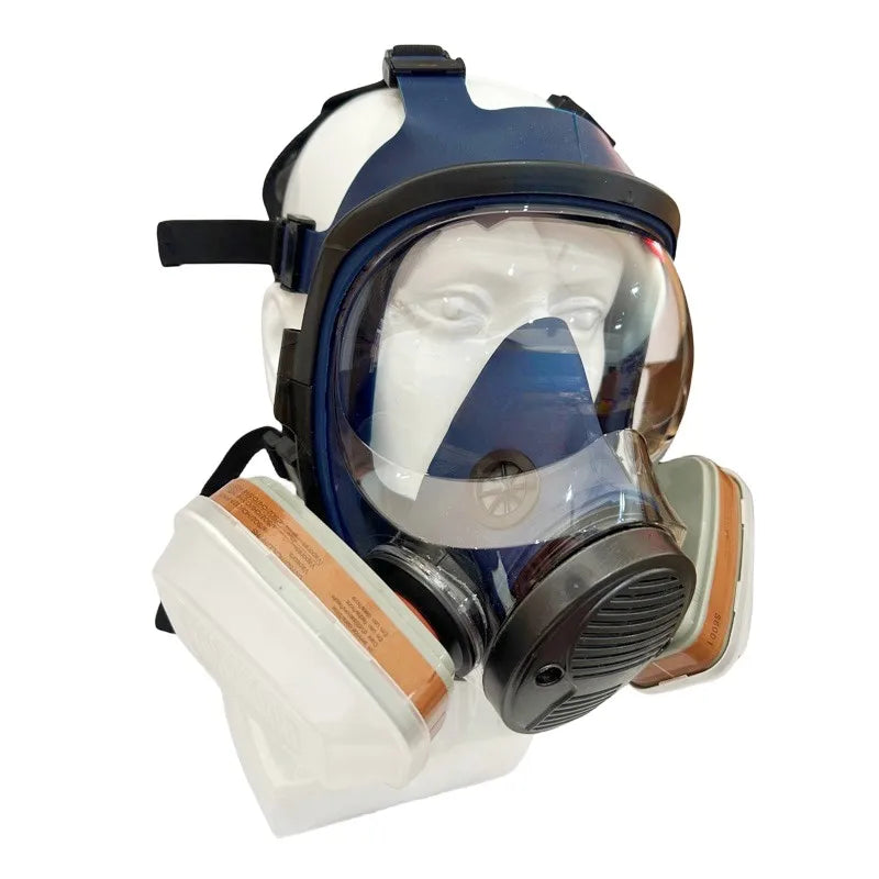 NEW Full Face Gas Mask with Formaldehyde Anti-Fog 17in1 Suit Industrial PaintSpray Safety Work Pesticide Reusable Respirator