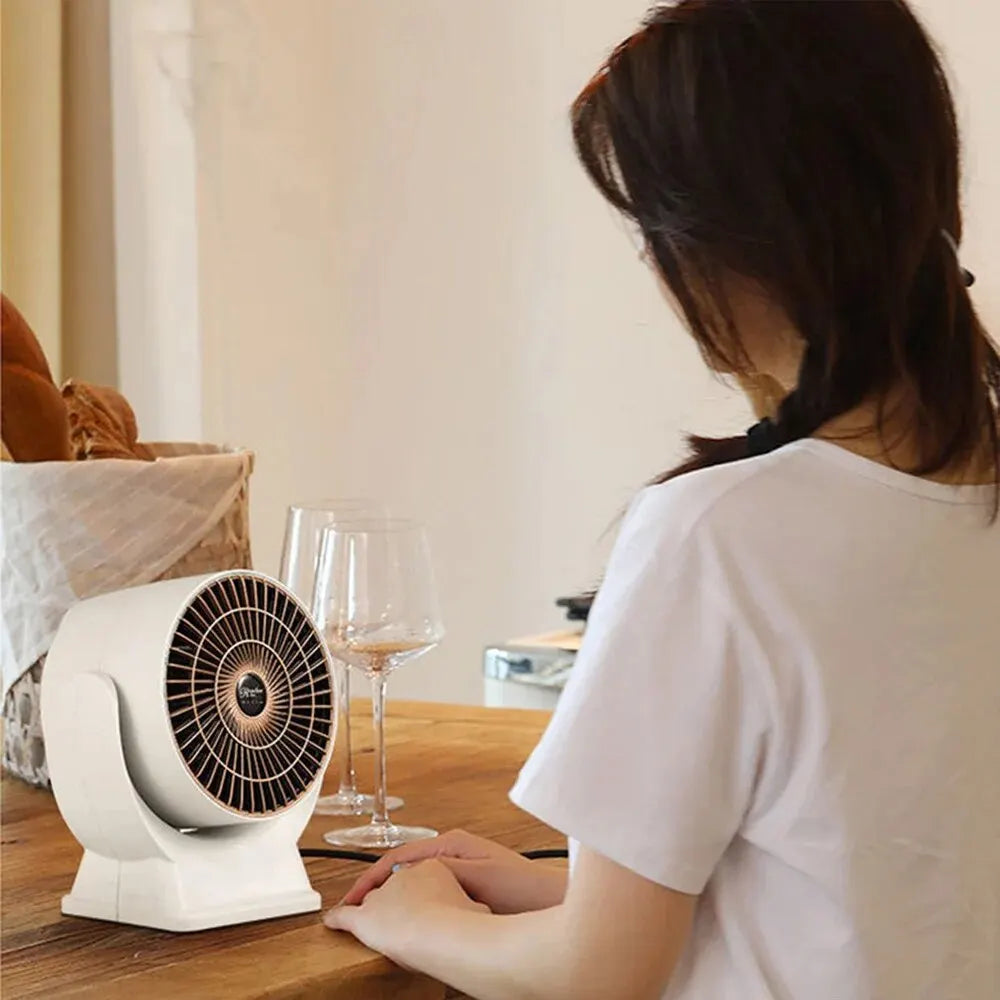 Portable Electric Heater Low Noise Air Heater Fast Heating Mini Desktop Fan Heater Winter Heating Warmer for Home Office Room