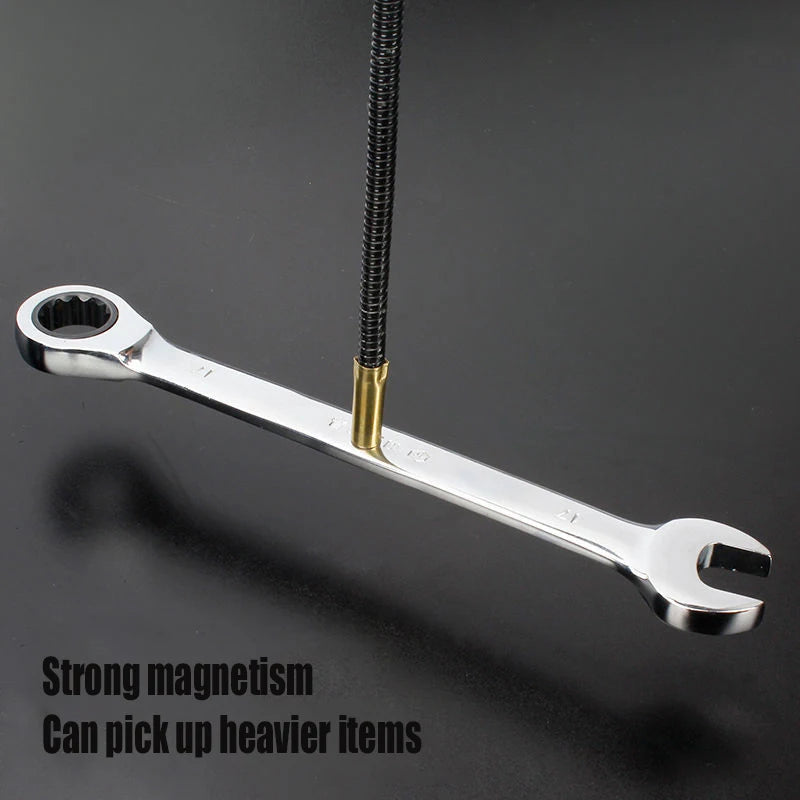 Strong Magnetic Pick Up Tool Flexible Magnet Spring Grip Grabber Hand Tools for Picking Up Nut Bolt Adjustable Pickup Rod Stick