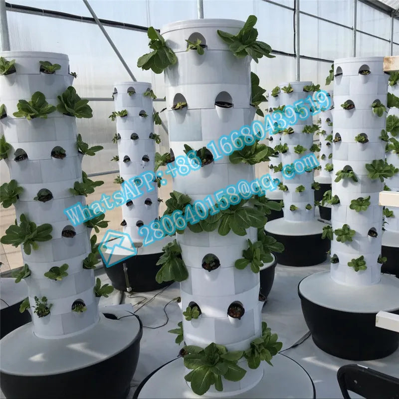 Vertical hydroponic growing tower Automatic irrigation   systems