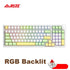 Ajazz AK992 92 Keys DIY Switch Keyboard Red Green Brown Shaft Hot-swap Mechanical Keyboard with RGB/White/No Backlit Optional