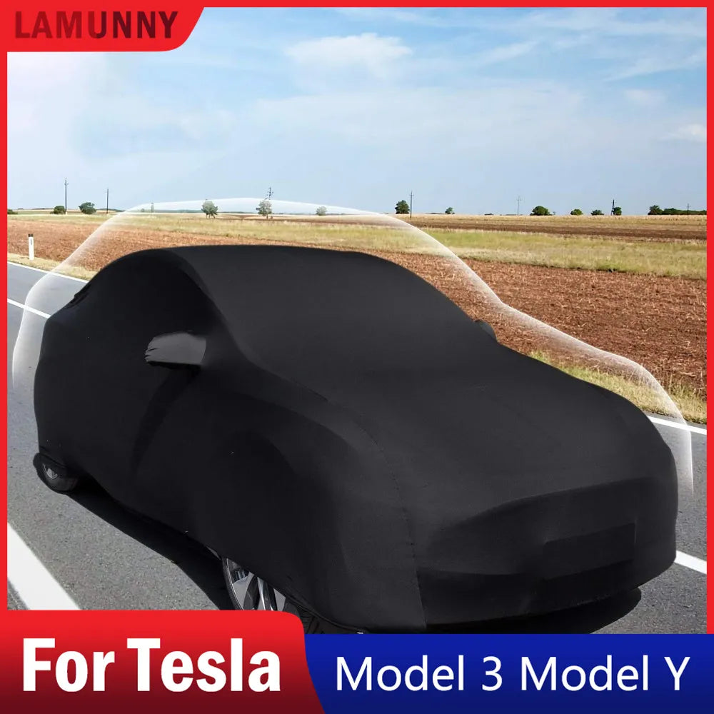 For Tesla Model 3 Y S X Car Cover Sedan Cover UV Protection Windproof Dust Proof Scratch Proof Outdoor Full Car Cover