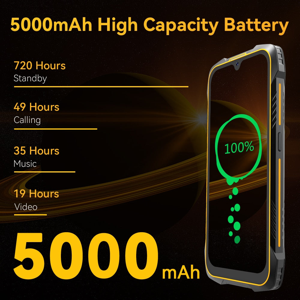 Cubot KingKong 6, IP68 Waterproof Rugged Smartphone, 64GB ROM (128GB Extended), 5000mAh Battery, NFC, 4G Dual SIM, Android Phone
