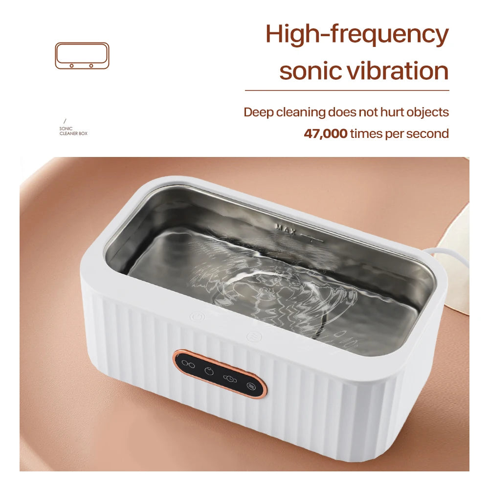 Ultrasonic Cleaner Ultrasonics Cleaning Tool Portable Jewelrys Glasses Cleaning Machine High-frequency Cleaning Makeup Brush