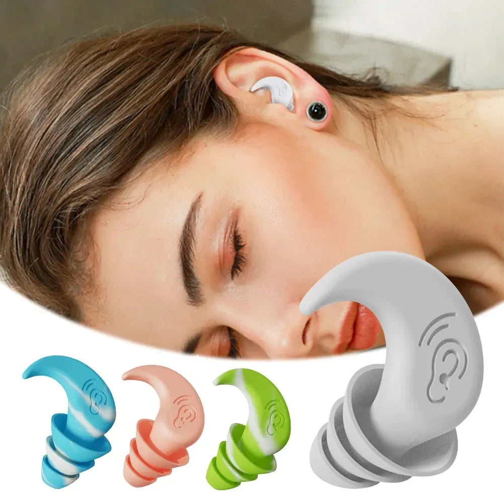 Anti Noise Silicone Earplug Sleep Noise Reduction Ear Plug Canceling Soundproof Ear Plugs Waterproof Swimming Soft Ear Protector