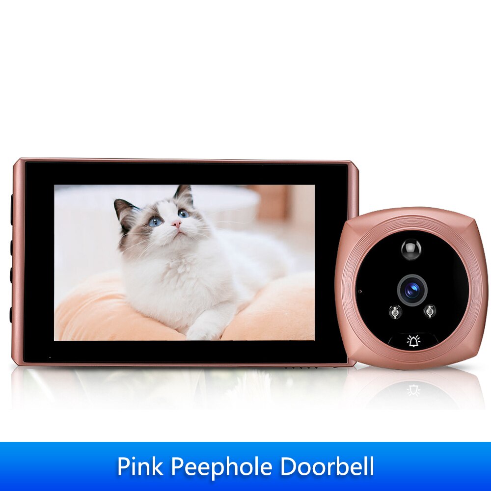 Elecpow New 1080P Smart Home Peephole Doorbell Camera  Door Viewer 4.5 Inch PIR Infrared Night Vision Motion Detection Monitor