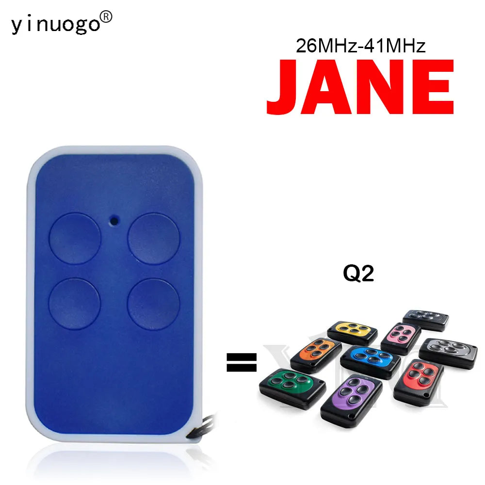 JANE Q Garage Door Remote Control 4 Buttons 26MHz-41MHz 26.995MHz 30.900MHz 30.875MHz 40.685MHz JANE Remote Control Gate Opener