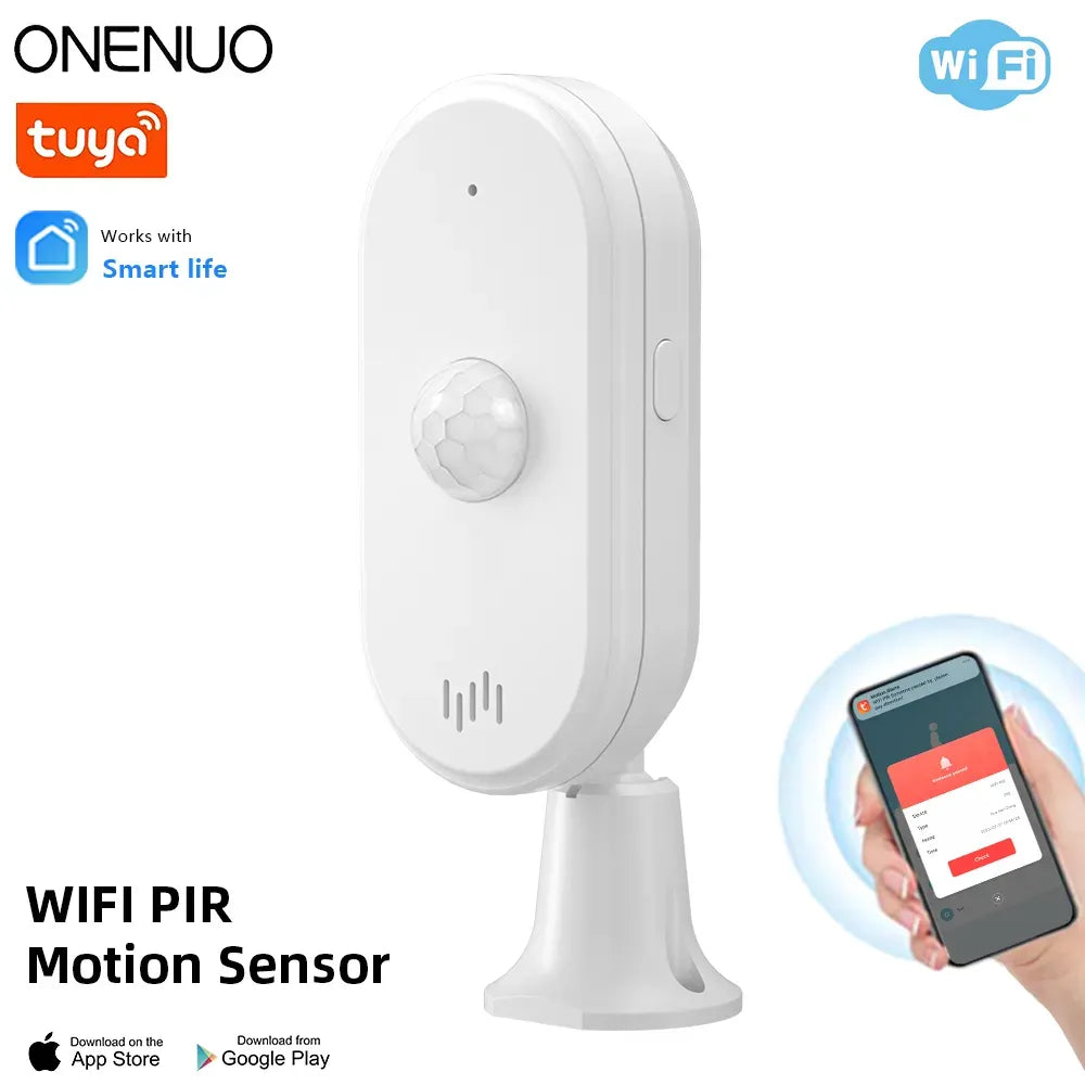ONENUO Tuya WiFi Security Burglar Alarm Infrared Movement Human PIR Motion Sensors Detector Smart Life PIR Home Security