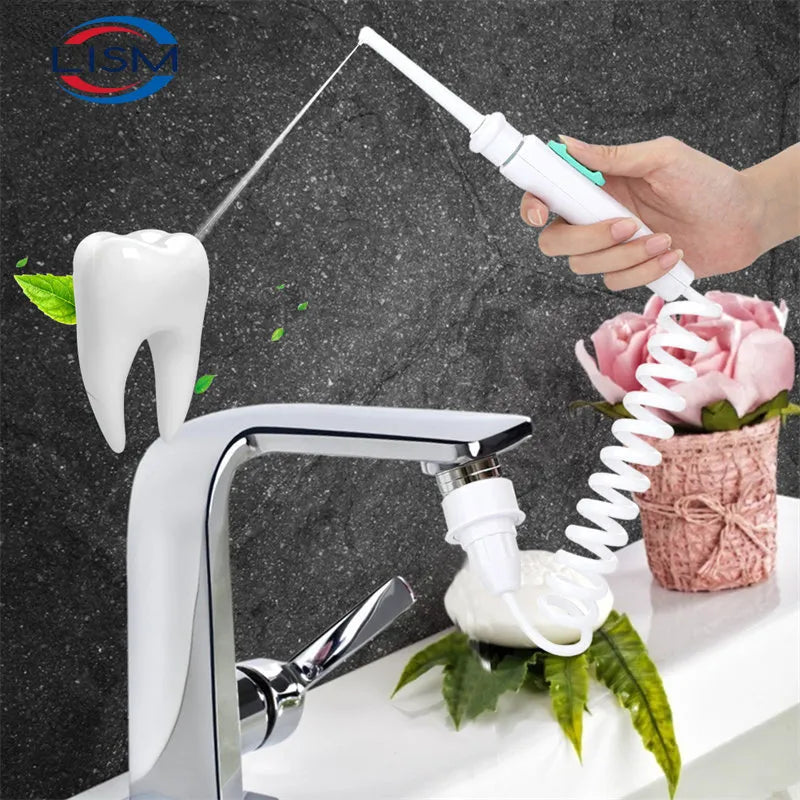 Dental Water Flosser Faucet Oral Irrigator Floss Dental Irrigator Portable Dental Water Jet Teeth Cleaning Mouth Washing Machine
