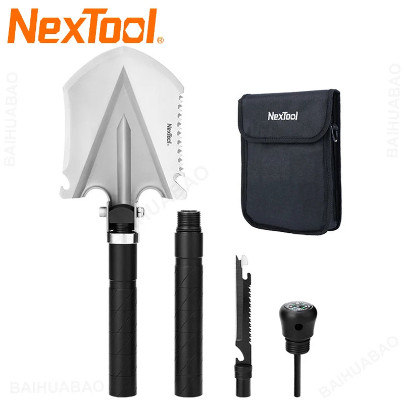 NexTool Outdoor Folding Shovel 14 in 1 Multi-functional Shovel Multitool Camping Hoe Axe Hammer Wood Saw Knife Survival Tool