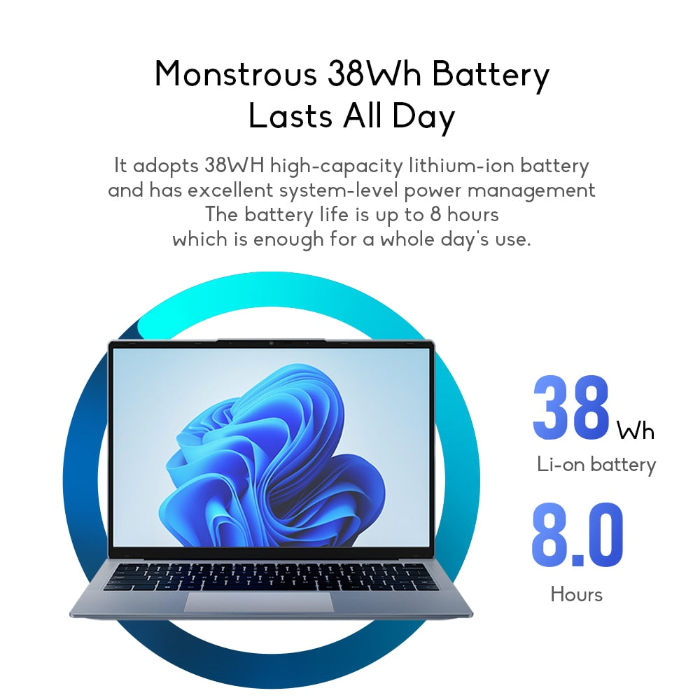 DERE R14 Laptop 14.1 Inch Intel Celeron N4500 12GB RAM 512GB SSD 1920 x 1200 Pc Laptop Windows 11 Notebook Computer