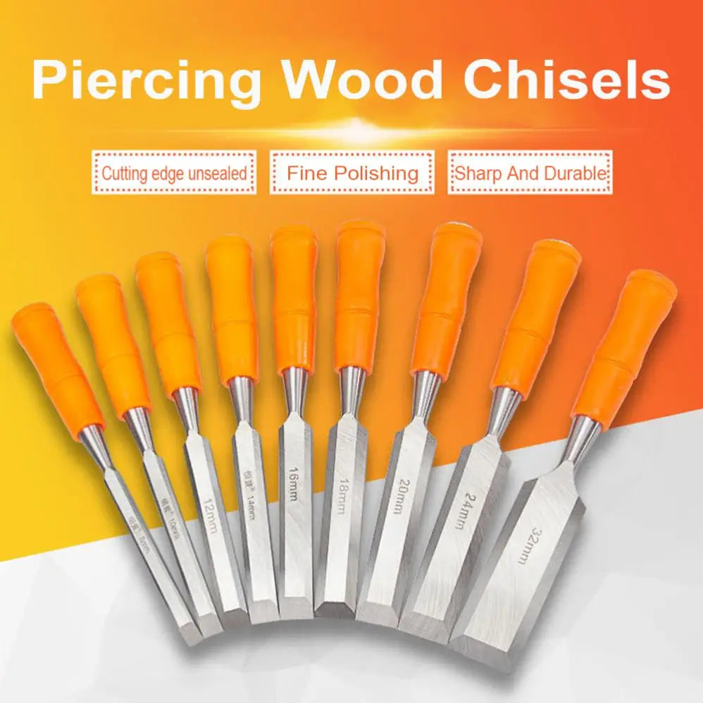 1pc Professional Wood Chisel Steel Woodworking Cutter Carving Chisel DIY Carpenter Tools Carving Flat Shovel Hand Tools