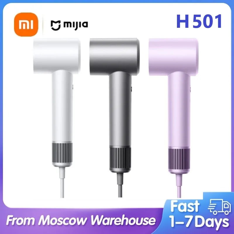 XIAOMI MIJIA Hair Dryer H501 High Speed Anion Wind Speed 62m/s 1600W 110000 Rpm Professional Hair Care Quick Drye Negative Ion