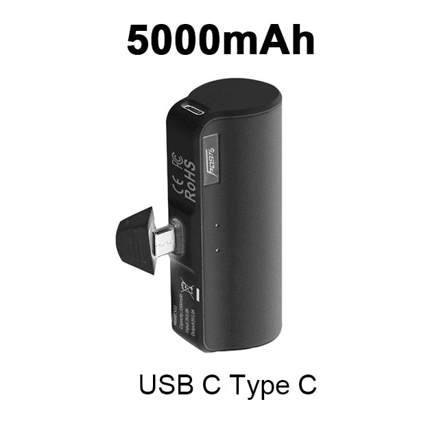 Mini Power Bank 5000mAh Portable Charging Powerbank Phone Spare External Battery Bank For iPhone 14 13 12 Pro Max Samsung Xiaomi