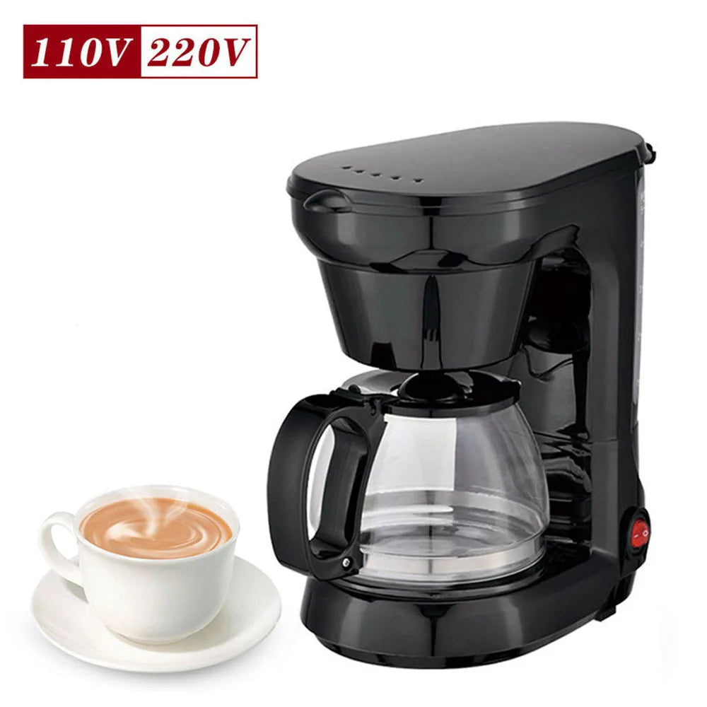 Electric Espresso Utensils Italian Coffee Machine Automatic 110v Drip Type Machine  Milk Tea Machine Coffees Pot Coffee Tea