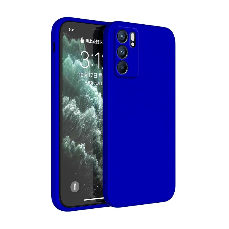 Square Liquid Silicone Case for OPPO Reno 6 Pro Plus Ultra Thin Protect Funda Reno6 6Pro ProPlus 5G Original Phone Cover Classic