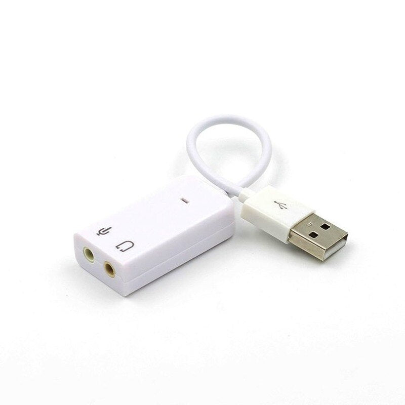 7.1 External USB Sound Card Jack 3.5mm USB Audio Adapter Earphone Micphone Sound Card for Macbook Computer Laptop PC