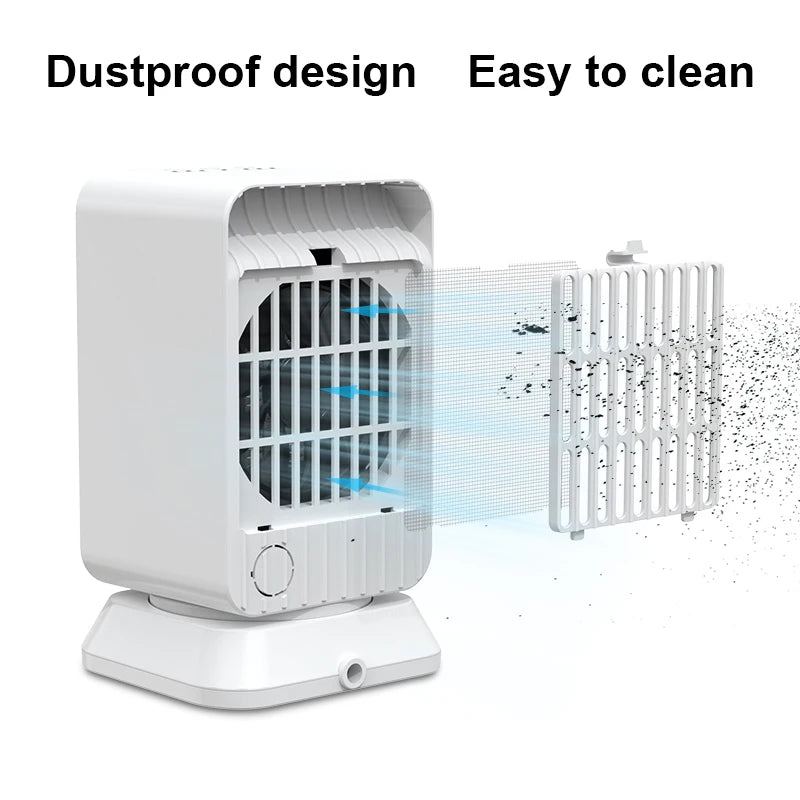 1000W Silent Oscillating Electric Heater Timer Cold and Hot Air Dual Modes Quick Heating Two Gears Anti-Tip Winter Space Heater
