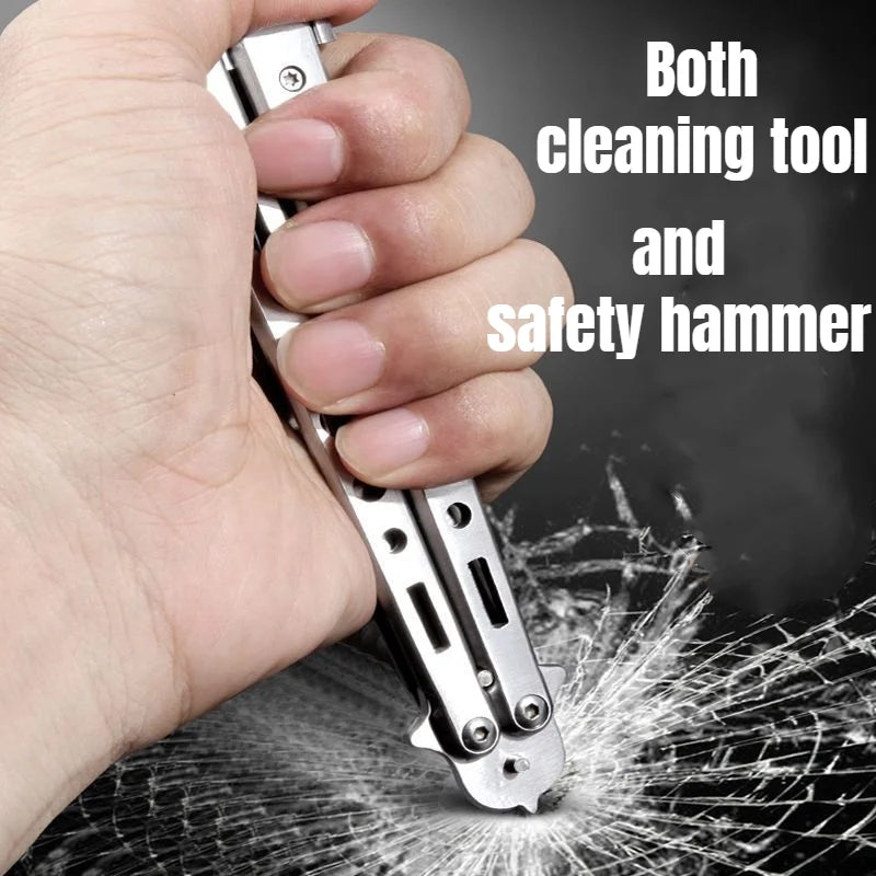 ATsafepro Car Tire Stone Cleaning Tool Folding Stone Cleaning Hook Multifunctional Car Safety Hammer Vehicle Repair Tools