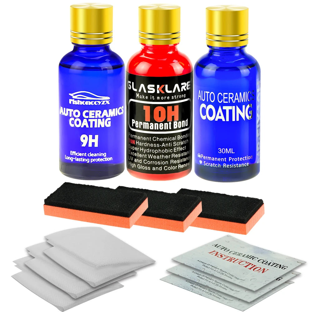 10H Ceramic Coating Polishing Wax Super Hydrophobic Paint Care Durability Anti-Corrosion Plated Crystal Car Liquid Glass Coating