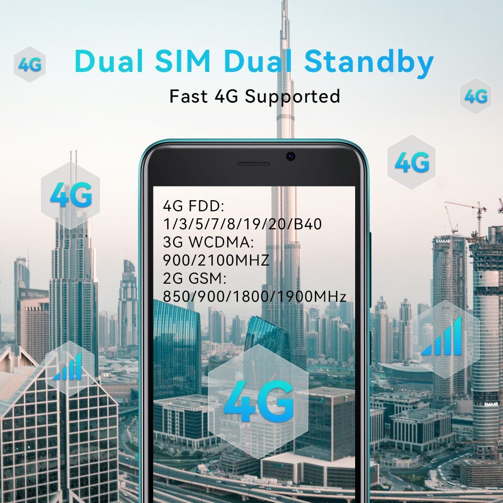 Cubot J20 4 Inch Mini Smartphones 2GB RAM 16GB ROM (128GB Extended) Dual SIM Dual 4G Android 12 Small Mobile Phones 2350mAh GPS