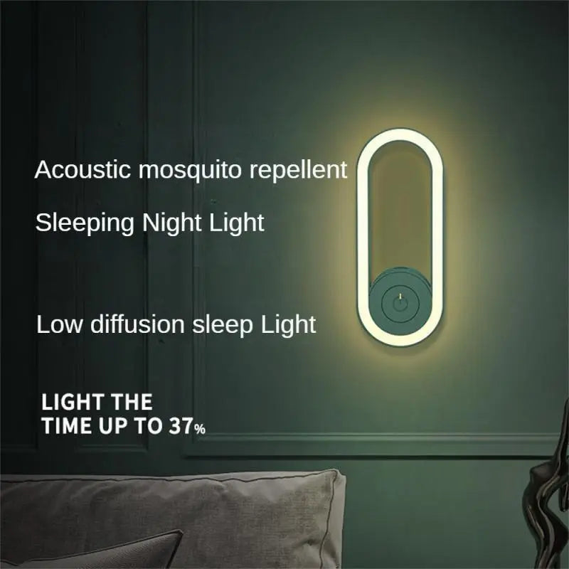 Ultrasonic Mosquitoes Repeller Led Night Light Bugs Killers Outdoor Indoor Electric Night Lamp Fly Trap Bugs Capture Killers