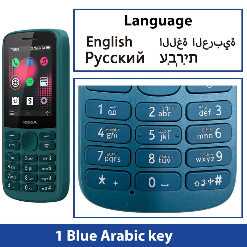 New and Original Nokia 215 4G Mobile Phone Multilingual Dual SIM Cards 2.4 Inch FM Radio 1150mAh Feature Push-button Phone