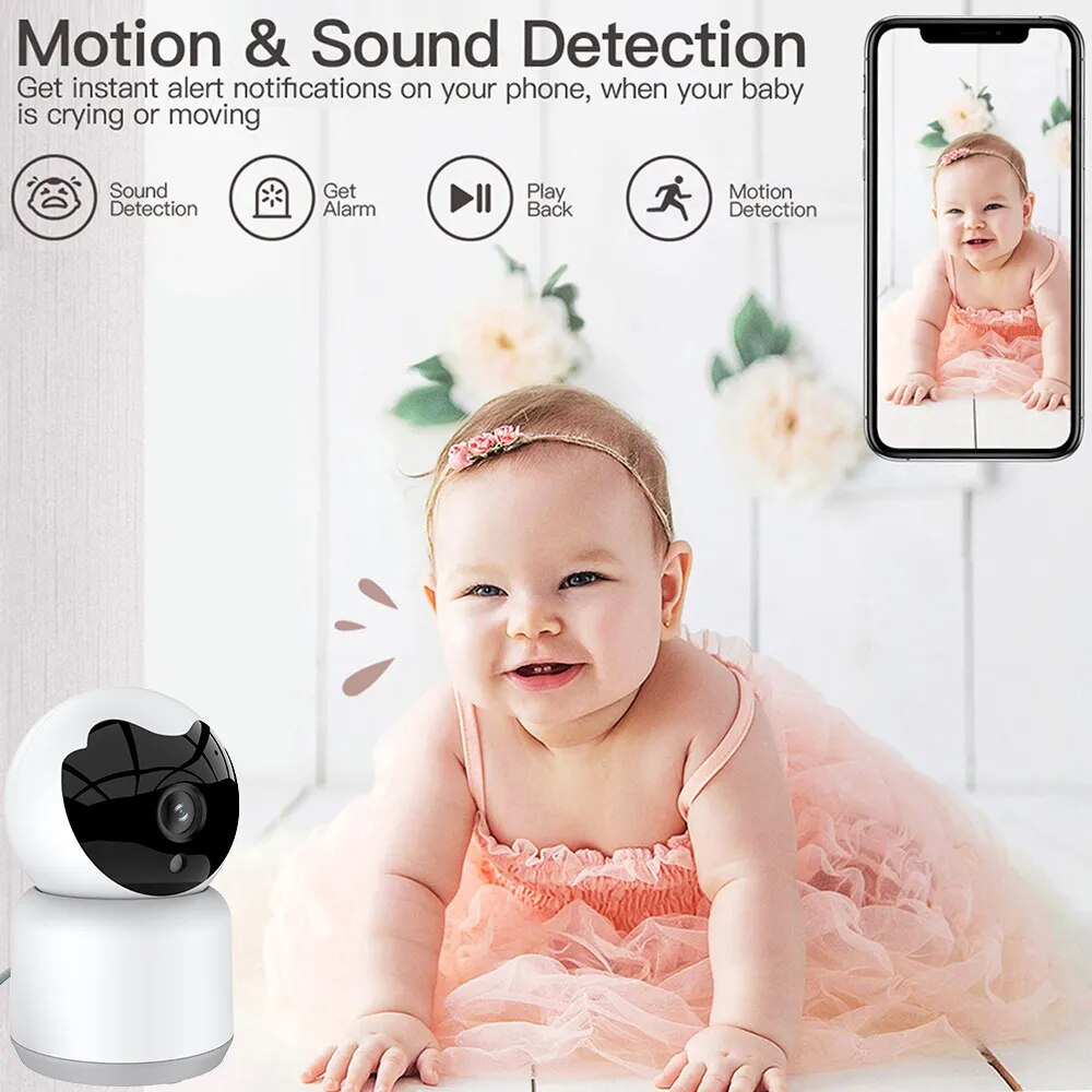 Tuya Wifi IP Camera 1080P HD Indoor Baby Monitor Two Way Audio Baby Cry Detection Temerature Night Vision P2P Home IP PTZ Camera