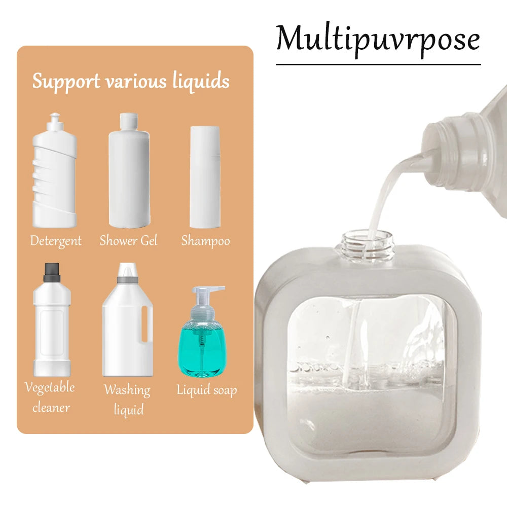 300ml/500ml Bathroom Soap Dispenser Bottle Shampoo Shower Gel Bottle Press Refillable Empty Travel Bath Pump Wash Hand Bottles