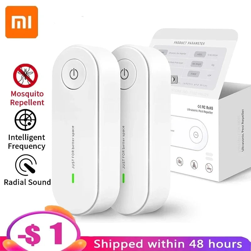 New Xiaomi Ultrasonic Insect Repellent Electronic Mosquito Repellent Mice Spider Cockroach Portable Insecticide Pest Control