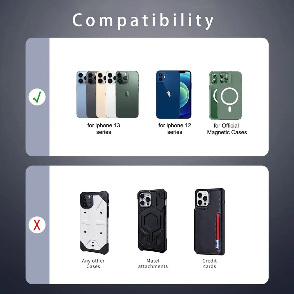 NEW 30W Magnetic Car Wireless Charger Air Vent Holder for iPhone 12 13 14 Pro Max Mini Fast Car Charging Phone Stand Chargers