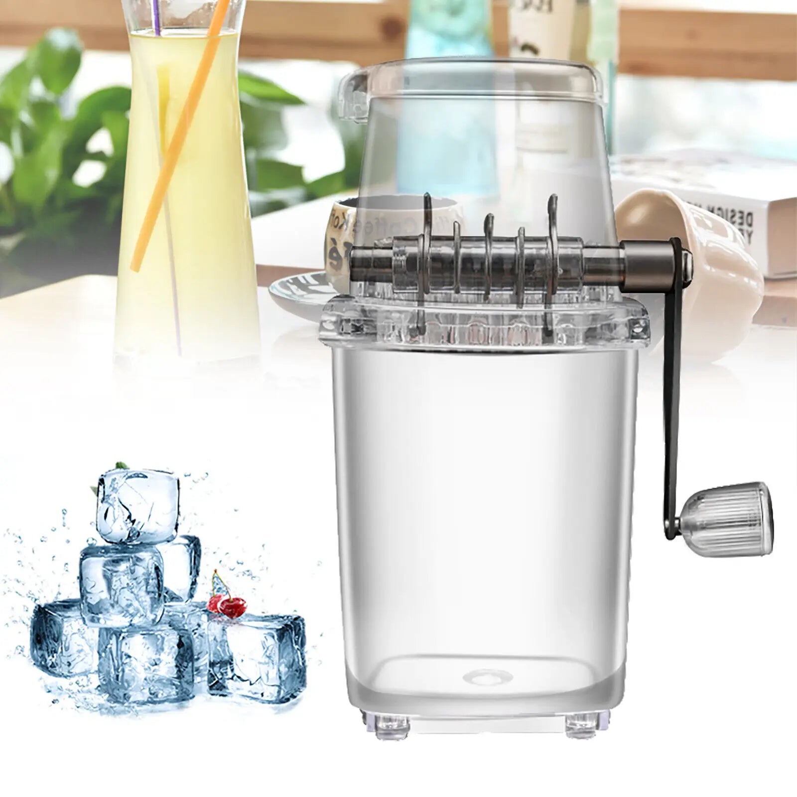Portable Manual Ice Crusher Home Bar Ice Blenders Tools Multifunction Ice Crusher Kitchen Supplies Hand Shaved Ice Machine