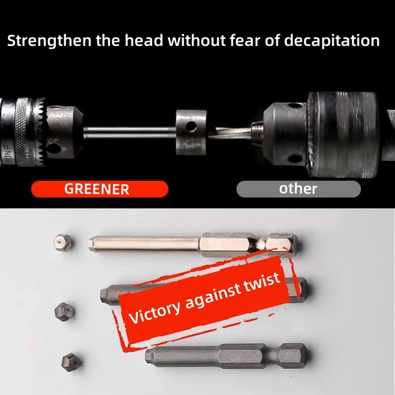 GREENER65mm-100mm strong magnetic hexagonal pneumatic screwdriver head electric screwdriver ball head hexagonal screwdriver head