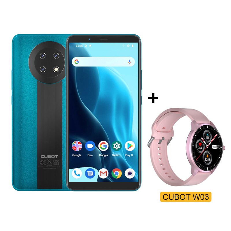 Cubot Note 9 Smartphone 5900mAh Battery Octa Core Mobile Phone 5.99" Screen 3GB+32GB Telephone Triple Camera Android 11 Dual SIM