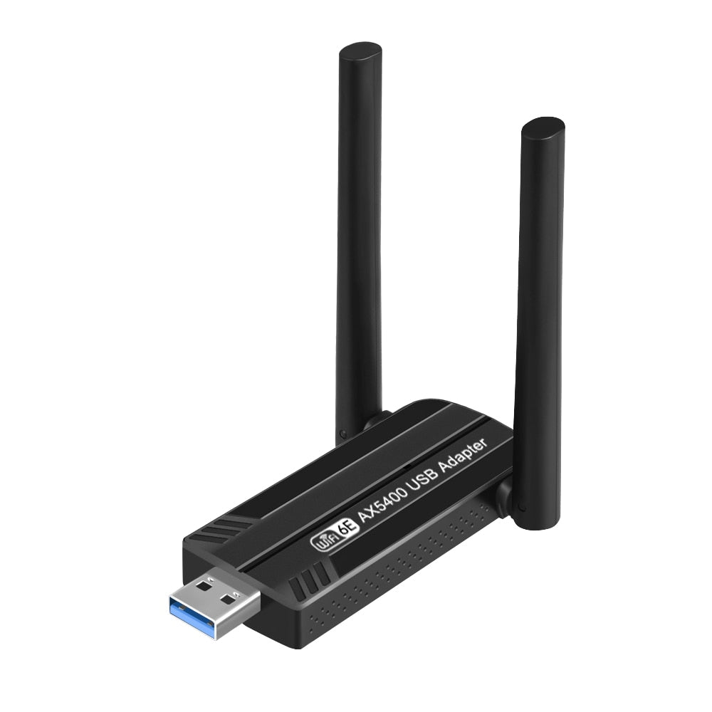 5400Mbps WiFi 6E Network Card USB 3.0 WiFi Adapter Tri-Band 2.4G 5G 6G Wifi Receiver Dongle For Windows 10 11 Driver Free