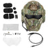 W Assault Helmet Outdoor Tactical Built In Headset Protection Integrated Camouflage Multifunctional Helmet Protection Equipment