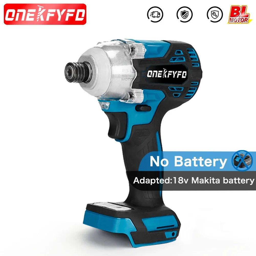 Cordless Electric Screwdriver Speed Brushless Impact Wrench Drill Driver LED Light For 18V Makita Battery (no battery)