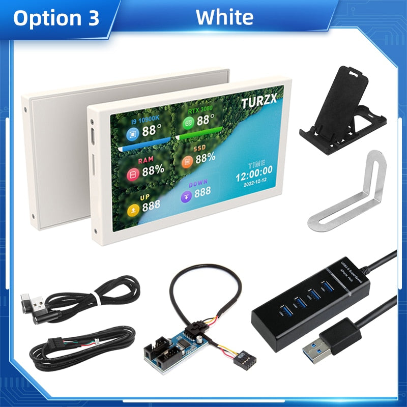 5 Inch USB Type C Display IPS Secondary Screen LCD  Computer CPU GPU RAM HDD 800x480 USBC NO HDMI-compatible Monitor NO AIDA64