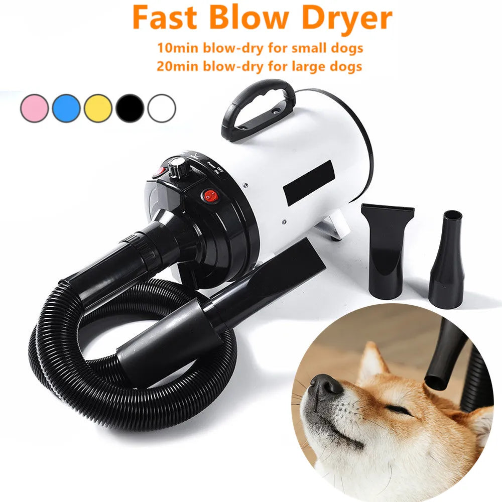 2800W Hair Dryer For Dogs Pet Grooming Supplies Blower Warm Wind Secador Fast Blow-dryer Silent Stepless Speed Regulation