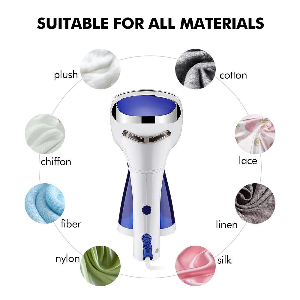 Handheld Garment Steamer for Clothes 1600W Powerful Electric Steam Iron Foldable Portable Traveling Clothes Steamer