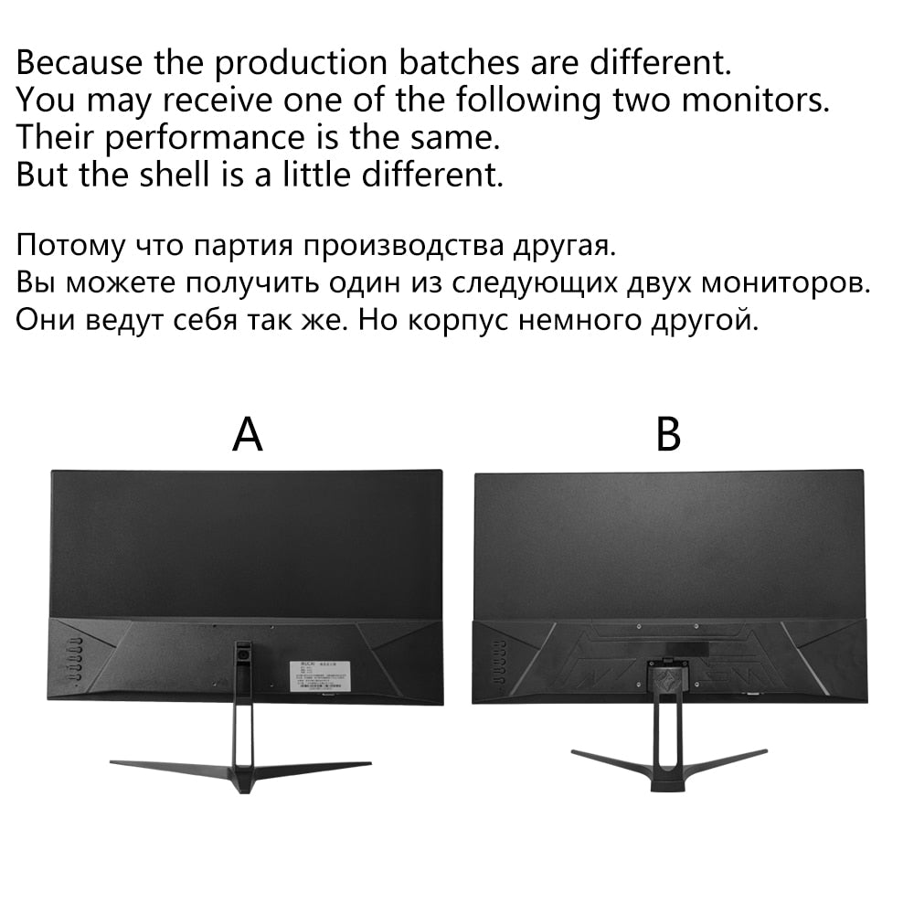 MUCAI N240E 24 Inch Monitor Office Gaming Computer Display FHD 1080P MVA Light Screen HDMI-compatible VGA Power Por 1920*1080