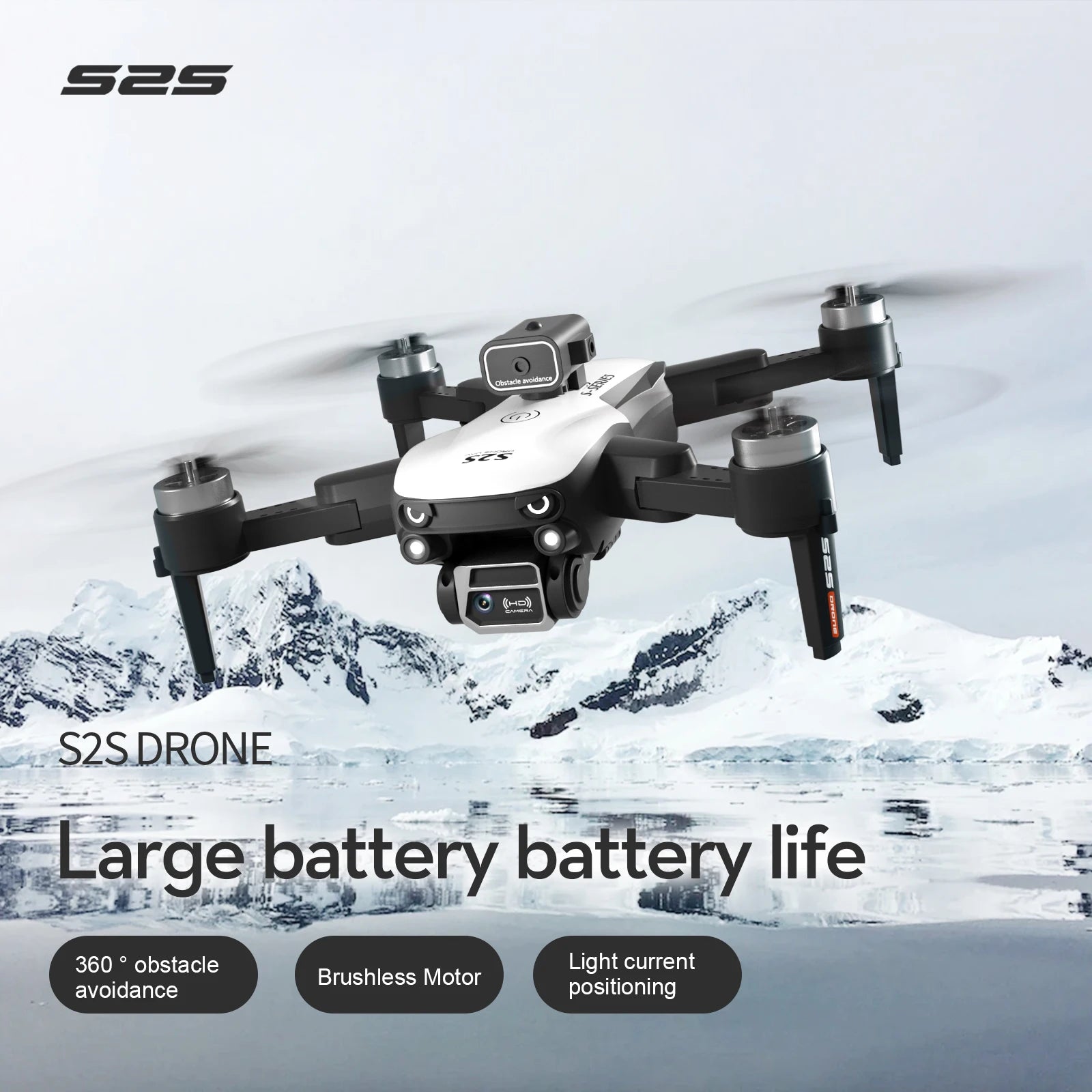 S2S Pro 4K Drone Professional Obstacle Avoidance 8K Dual HD Camera 5G Brushless Motor Foldable RC Quadcopter Toys Gifts