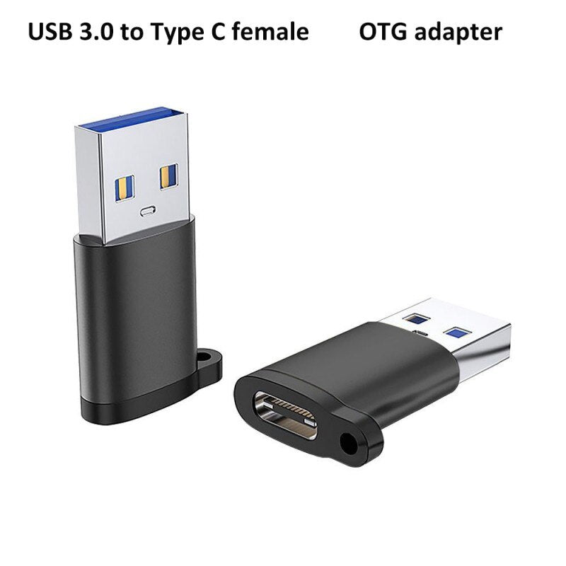 OTG Adapter Type C to USB3.0 Connector USB A to USB C Adapter Male to Female Converter for Laptop Mobile Phone Data Transfer