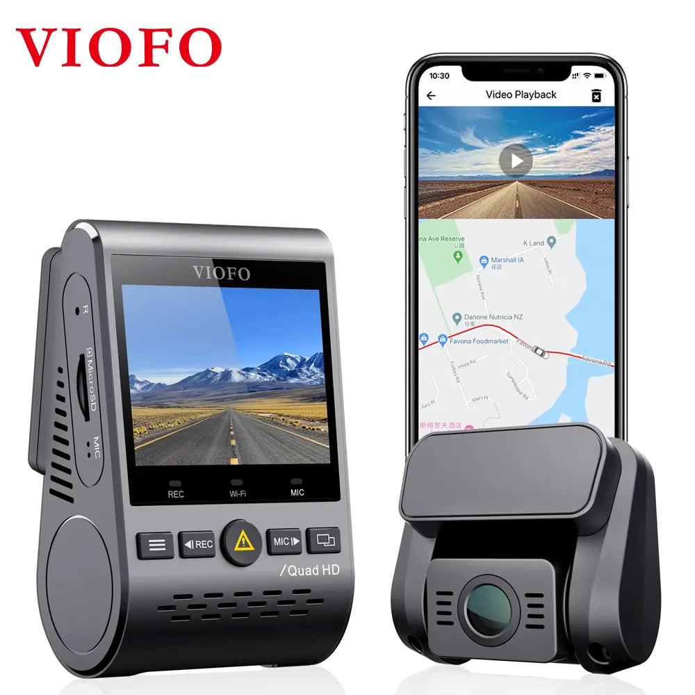 VIOFO A129 Plus Duo Car DVR Dash Cam with Rear View Camera Car Video Recorder Quad HD Night Vision Sony Sensor Dashcam with GPS