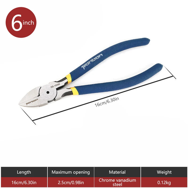 5 Inch 6 Inch Professional Cutting Pliers Wire Stripping Tool Side Cutter Cable Burrs Nipper Electricians DIY Repair Hand Tools