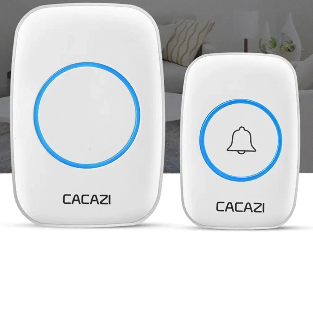 CACAZI New Wireless Doorbell Waterproof 300M Remote EU AU UK US Plug smart Door Bell Chime battery 1 2 button 1 2 3 receiver AC