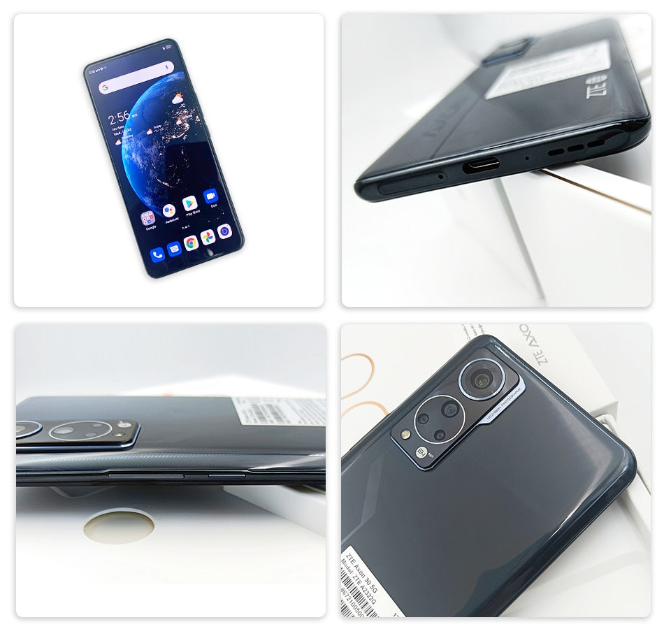 Global Version ZTE Axon 30 5G Under Screen Camera Smartphone 8GB 128GB Snapdragon 870 6.92'' 120Hz AMOLED Display 65W FastCharge