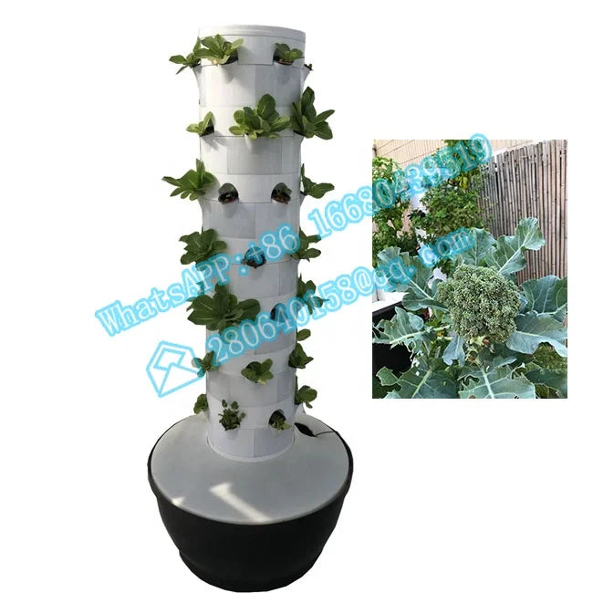 Vertical hydroponic growing tower Automatic irrigation   systems