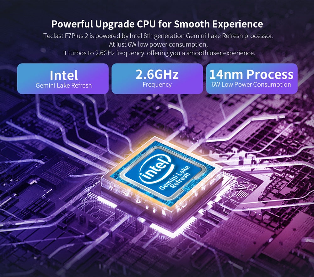 Teclast F7 Plus 2 14.1 Inch Laptop Windows 10 8GB RAM 256GB SSD Intel Celeron N4120 Intel UHD Graphics 600 Notebook